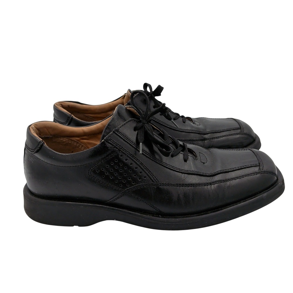 Skechers 70151 Consulus Country Mens Black Leather Square Toe Oxfords Size 9.5